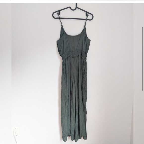 Aritzia Wilfred Irene Lace Trim Wide Leg Jumpsuit - Picture 3 of 5